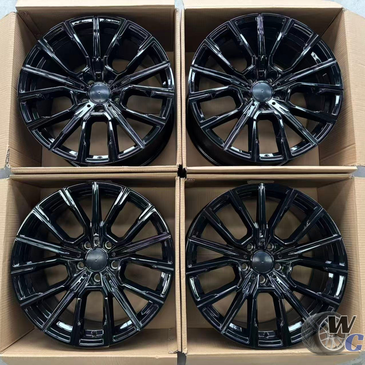 19” Wheels Fit BMW 7 Series 2016–2025 | Factory Style Rims | Gloss Black | Staggered Set of 4