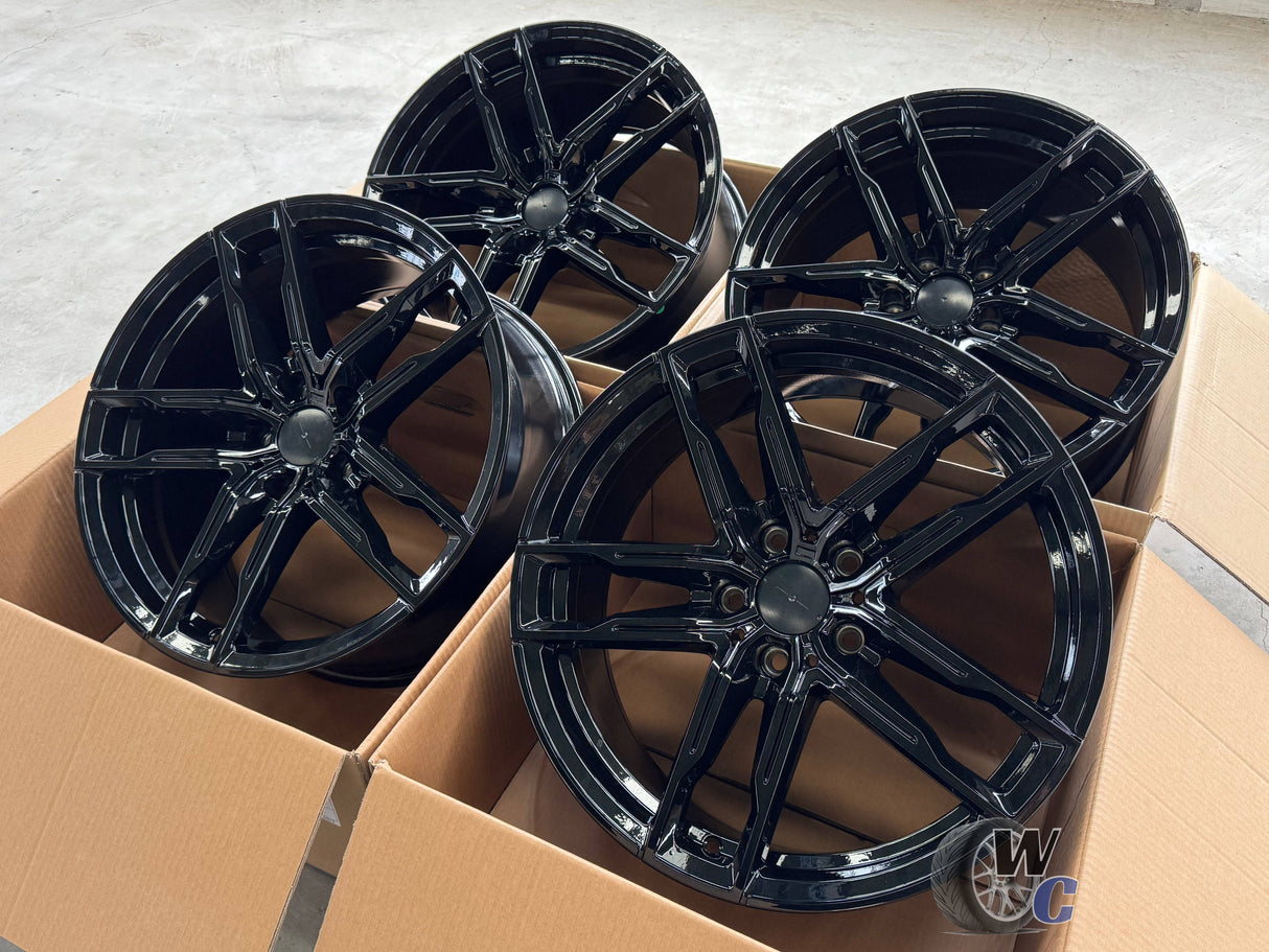 19” Wheels Fit BMW 7 Series 2016–2025 | Factory Style Rims | Gloss Black | Staggered Set of 4