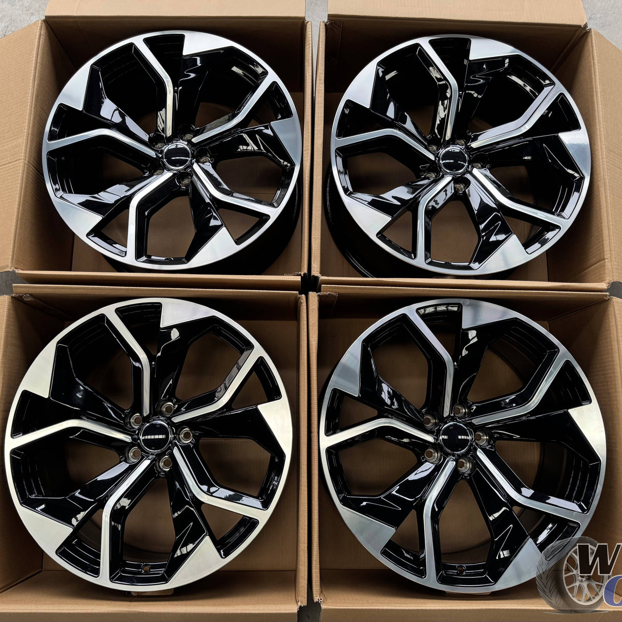 20” Wheels Fit Audi Q3 2019–2025 | OE Style Rims | Gloss Black Machine Face | Set of 4