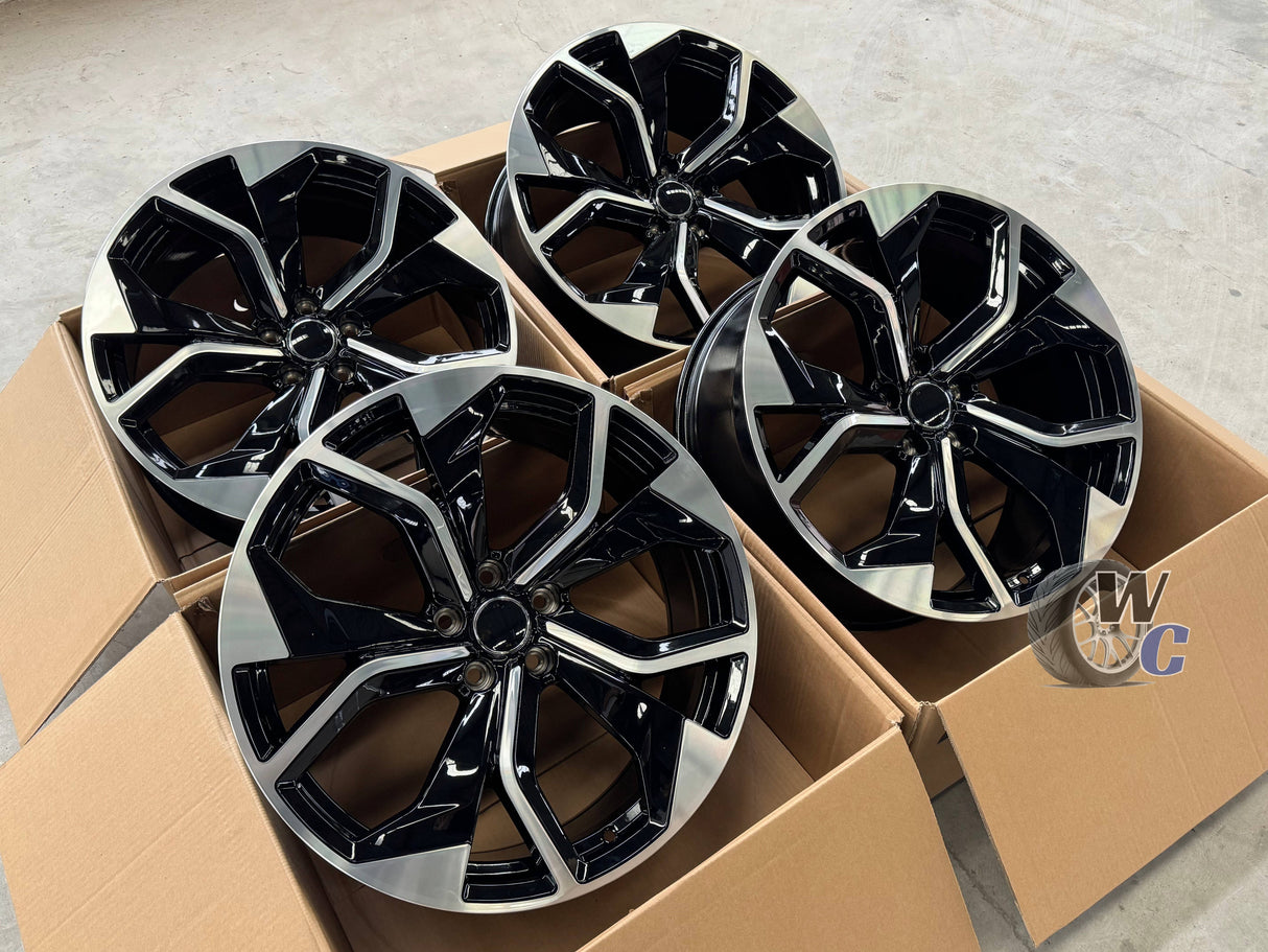 22” Wheels Fit Audi Q7 2017–2025 | OE Style Rims | Gloss Black Machine Face | Set of 4