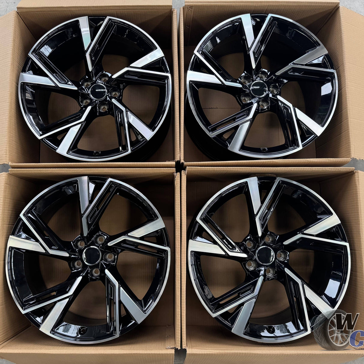 19” Wheels Fit Audi Q3 2019–2025 | OE Style Rims | Gloss Black Machined Face | Set of 4