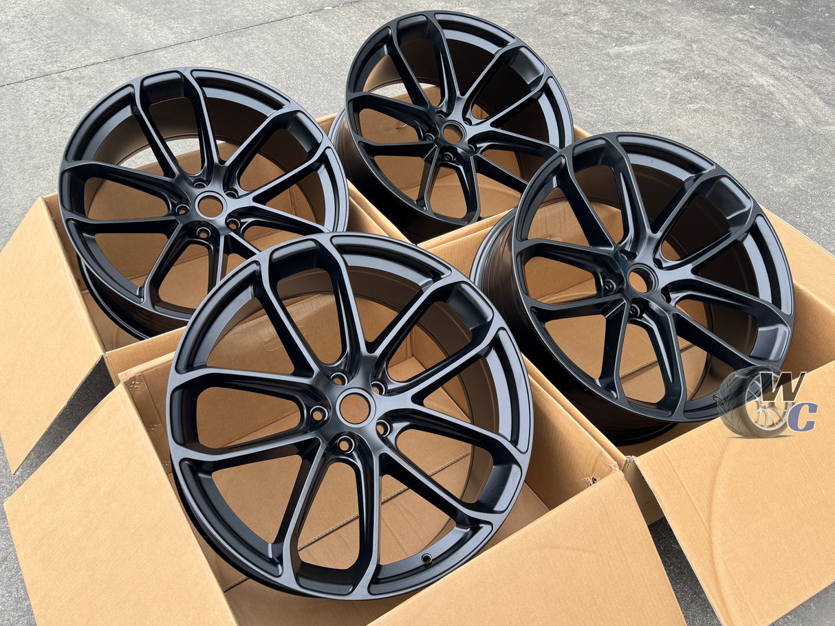 21” Wheels Fit Porsche Macan 2014–2026 | OE Style Rims | Matte Black | Staggered Set of 4