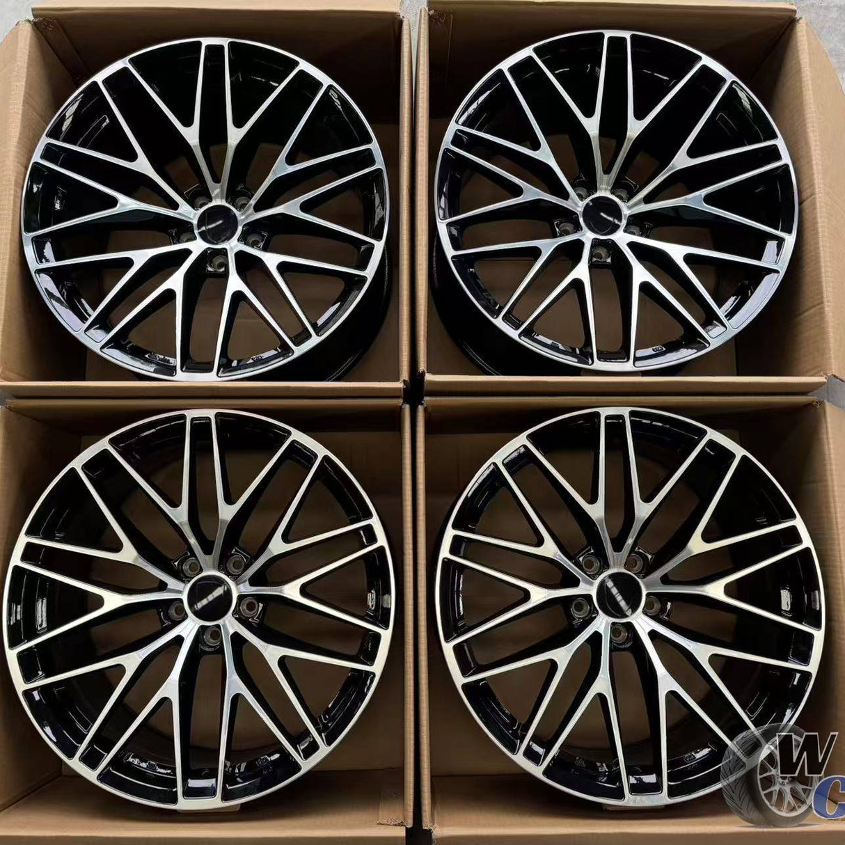 20” Wheels Fit Porsche Macan 2014–2026 | OE Style Rims | Gloss Black Machined Face | Staggered Set of 4