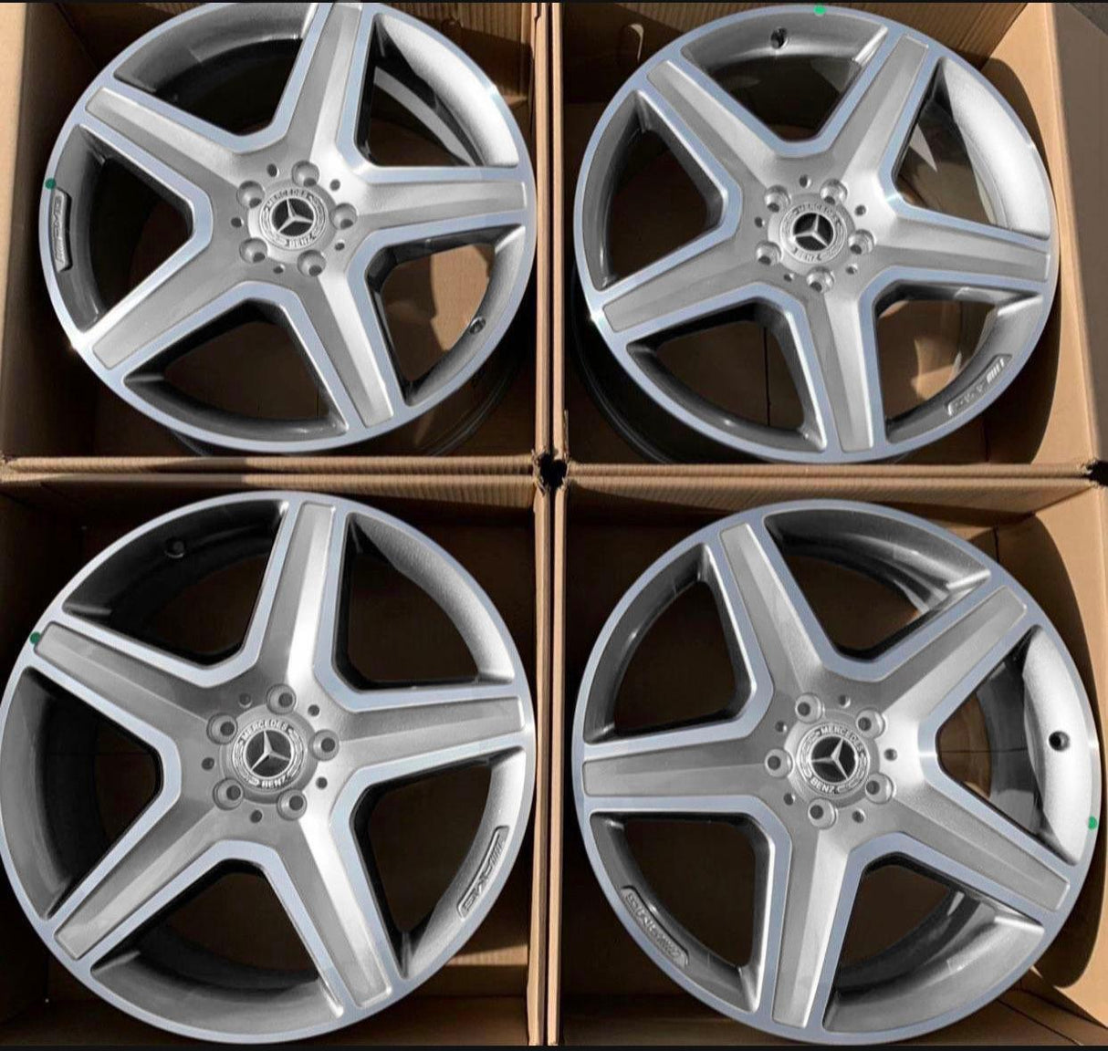20” Mercedes-Benz GLE 53 AMG Rims 2018 2019 2020 2021 2022 2023 2024 2025 2026 OEM Original Wheels 20x9 Silver with Machine Face