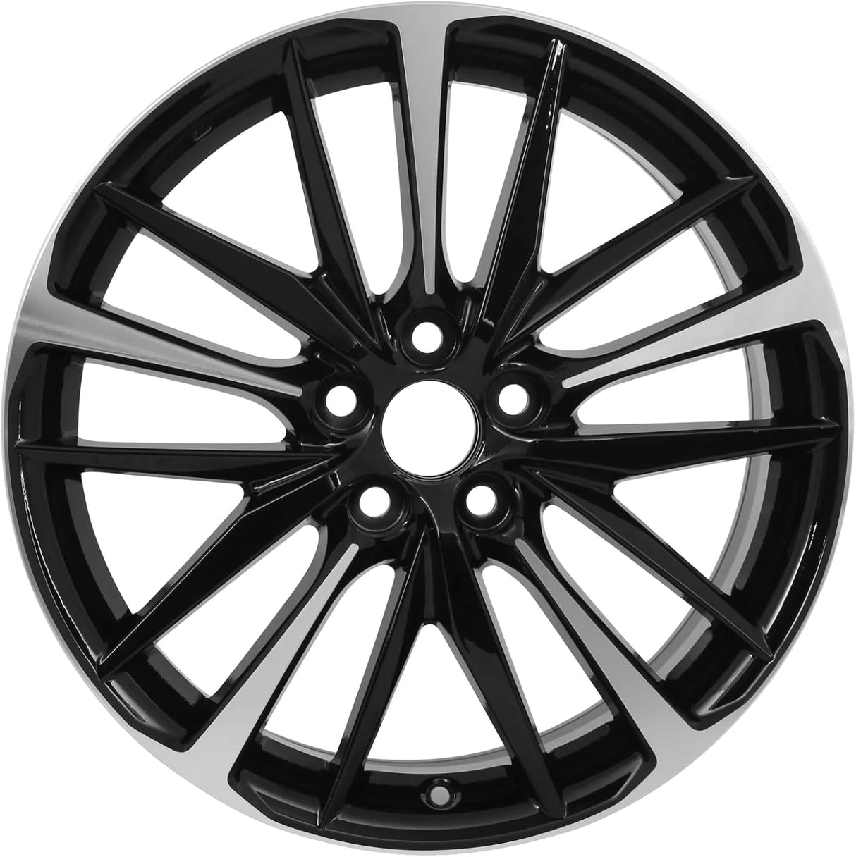 Replacement 19 Inch Wheel For Toyota Camry OE Style Aluminum Alloy Rim for 2018 2019 2020 Models | 19x8" | Black w/ Silver - Factory Rim Replacement for 4261106E20 (42611-06E20)