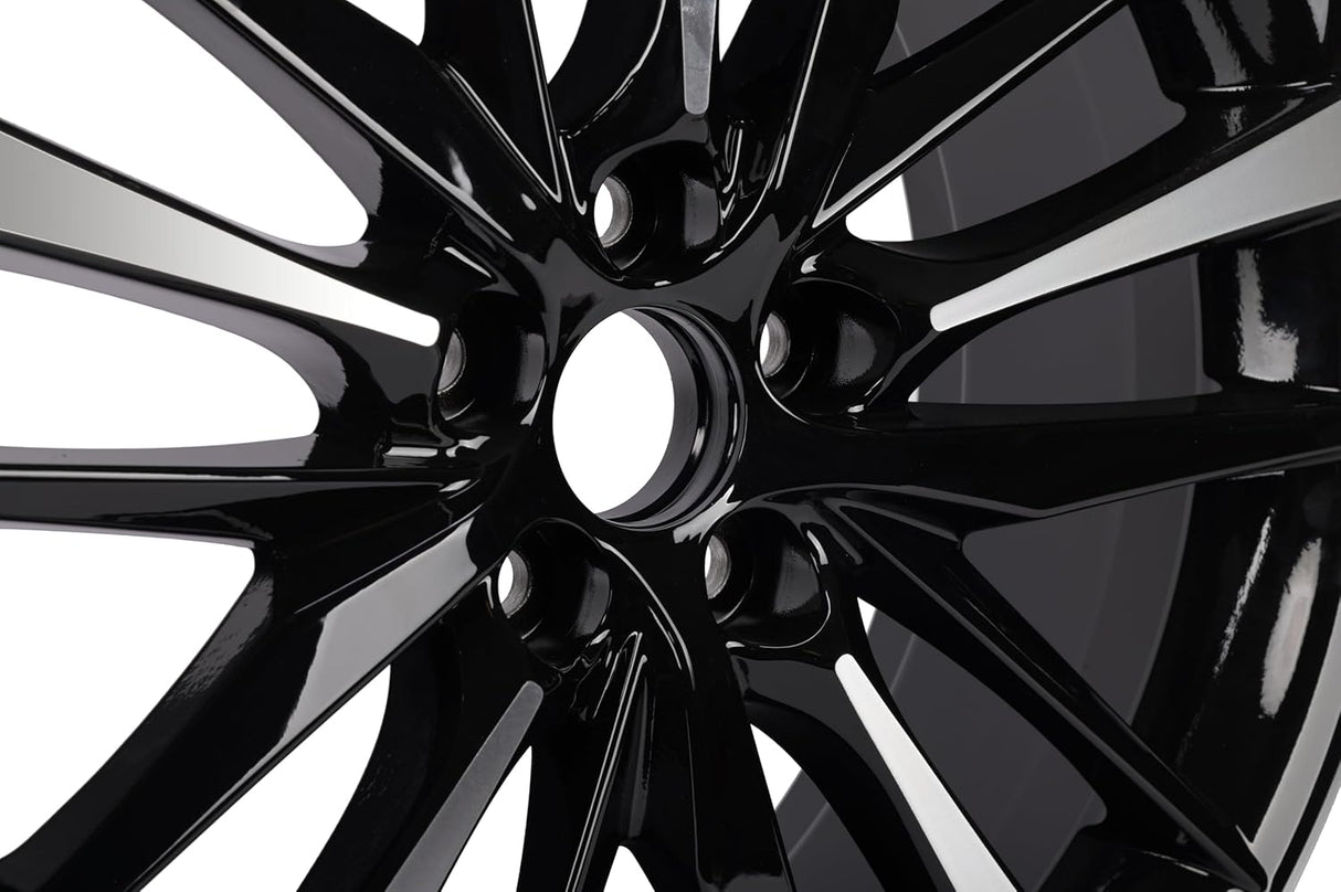 Replacement 19 Inch Wheel For Toyota Camry OE Style Aluminum Alloy Rim for 2018 2019 2020 Models | 19x8" | Black w/ Silver - Factory Rim Replacement for 4261106E20 (42611-06E20)