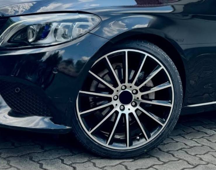 19” Wheels Fit Mercedes-Benz E-Class AMG 1995–2026 | OE Style Rims | Gloss Black Machined Face | Staggered Set of 4