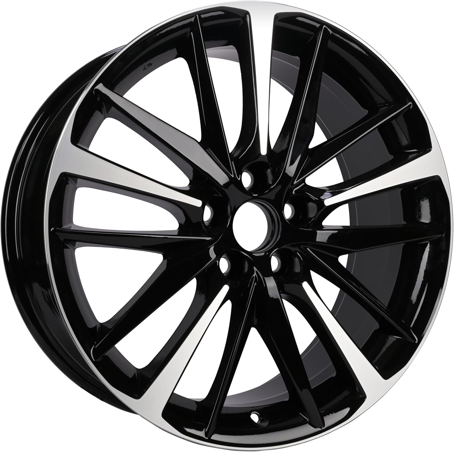 Replacement 19 Inch Wheel For Toyota Camry OE Style Aluminum Alloy Rim for 2018 2019 2020 Models | 19x8" | Black w/ Silver - Factory Rim Replacement for 4261106E20 (42611-06E20)