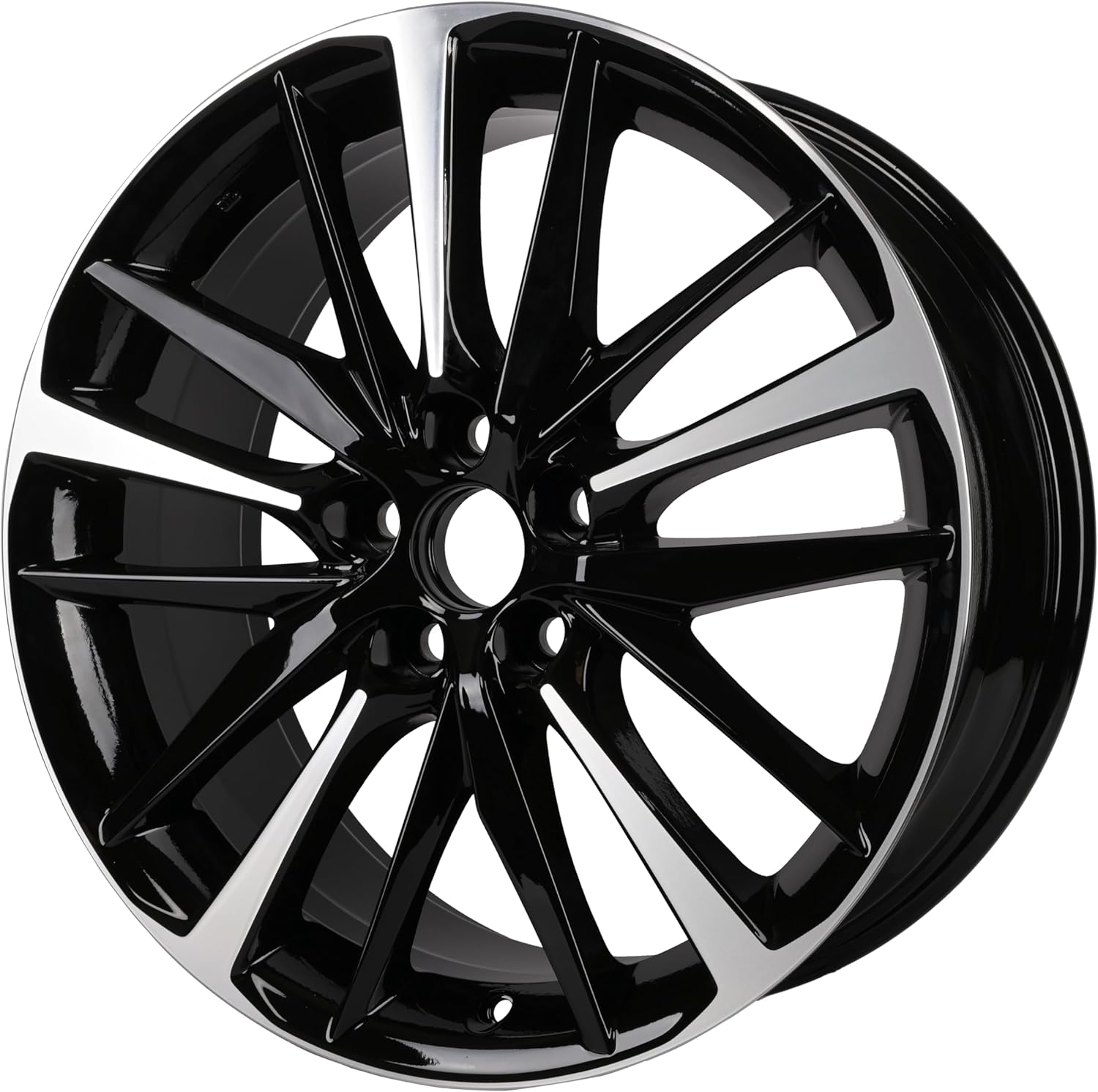 Replacement 19 Inch Wheel For Toyota Camry OE Style Aluminum Alloy Rim for 2018 2019 2020 Models | 19x8" | Black w/ Silver - Factory Rim Replacement for 4261106E20 (42611-06E20)