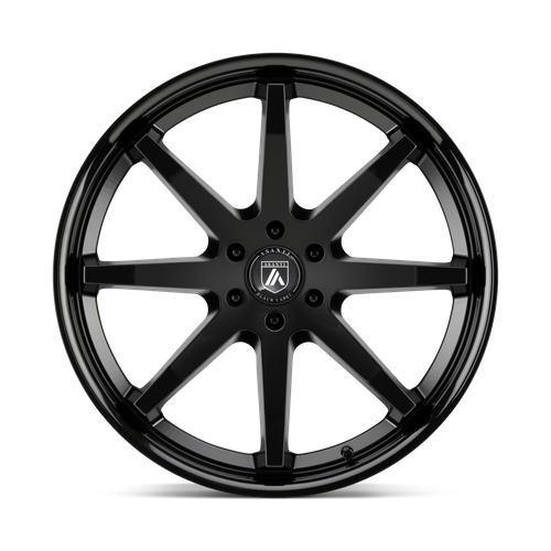 20X9 Asanti Black ABL-32 KAISER SATIN BLACK W/ GLOSS BLACK LIP 5X120