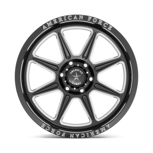 20X10 American Force Cast AC002 TRAIL GLOSS BLACK MILLED 6X135
