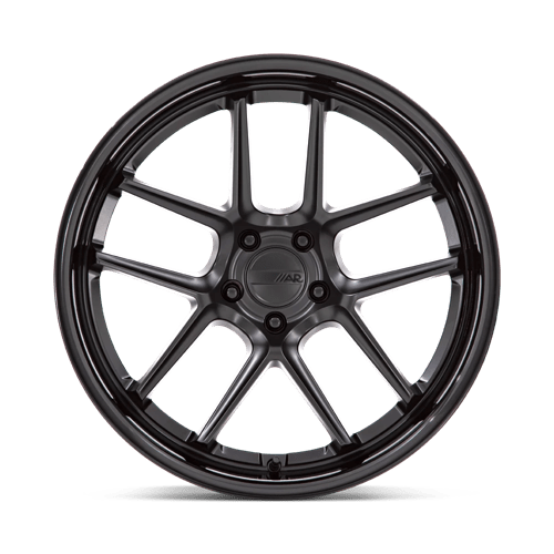 20X11 American Racing AR942 BISHOP MATTE BLACK W/ GLOSS BLACK LIP 5X115