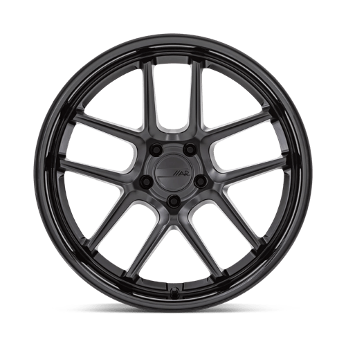 20X12 American Racing AR942 BISHOP MATTE BLACK W/ GLOSS BLACK LIP 5X115