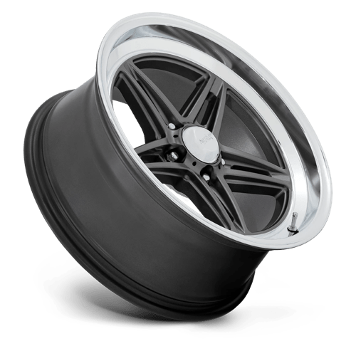 20X10 American Racing Vintage VN514 GROOVE ANTHRACITE W/ DIAMOND CUT LIP 5X127