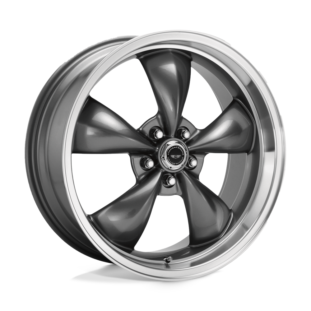 17X7.5 American Racing AR105 TORQ THRUST M ANTHRACITE W/ MACHINED LIP 5X114.3