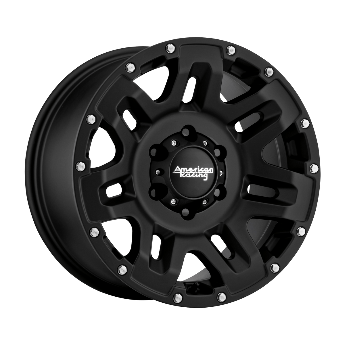 18X8.5 American Racing AR200 YUKON CAST IRON BLACK 6X139.7
