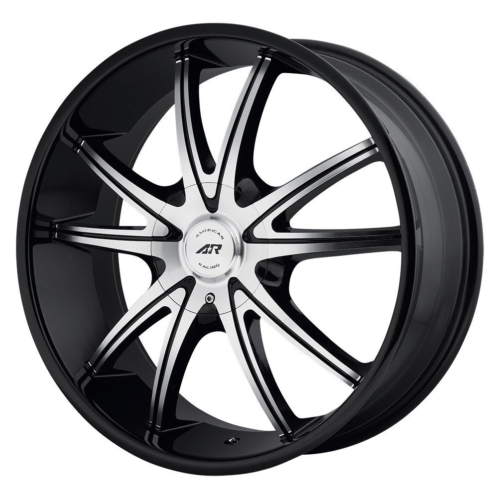 20X8.5 American Racing AR897 GLOSS BLACK MACHINED 5X130