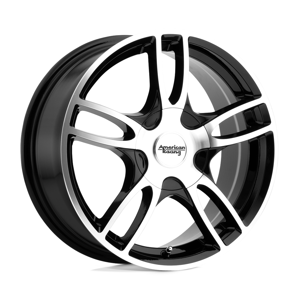 15X7 American Racing AR919 ESTRELLA 2 GLOSS BLACK MACHINED 5X100/5X105