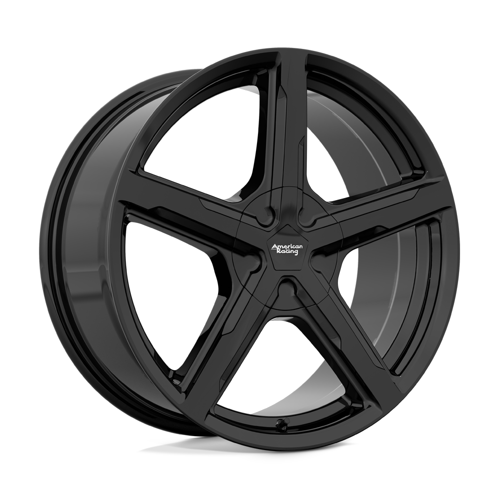 18X8 American Racing AR921 TRIGGER GLOSS BLACK 5X114.3/5X120.65