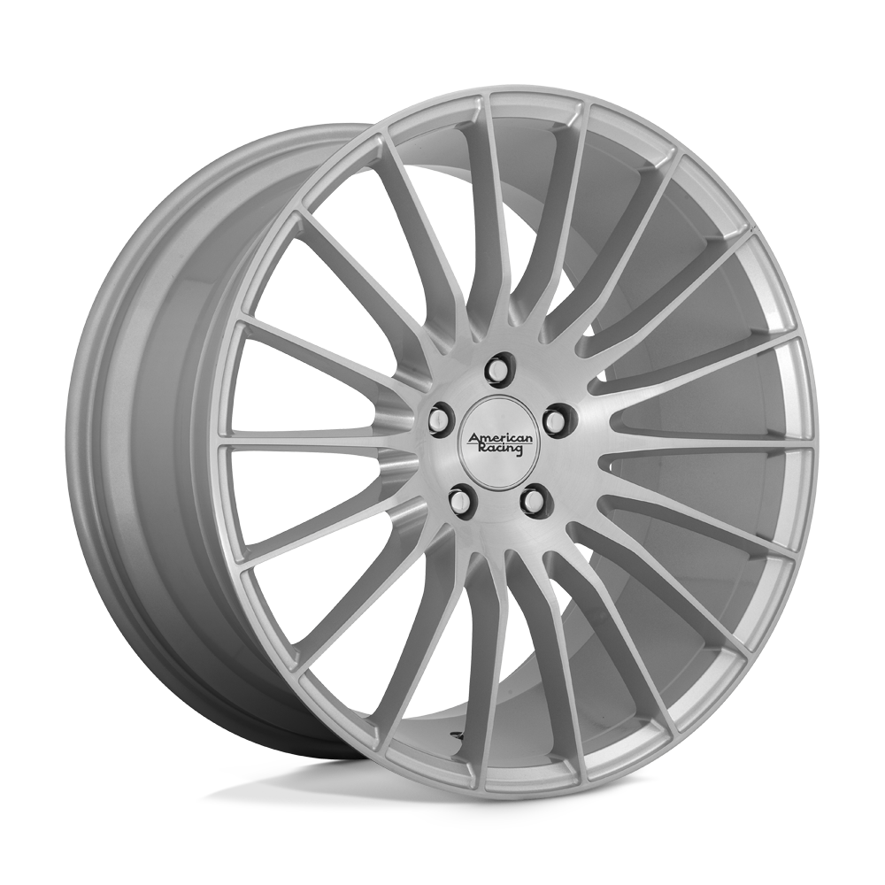 20X10 American Racing AR934 FASTLANE BRUSHED SILVER 5X120