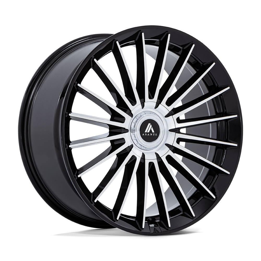 22X10.5 Asanti Black AB048 VICEROY GLOSS BLACK W/ MACHINED FACE BLANK