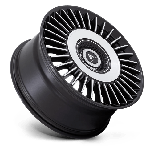 22" Asanti Black AB040 TIARA SATIN BLACK BRIGHT MACH FACE BLANK