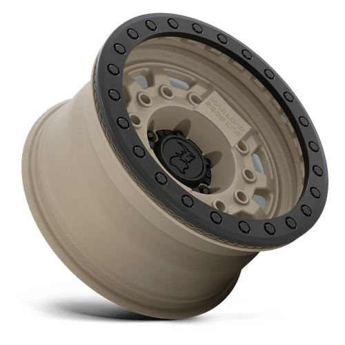 17" Black Rhino Hard Alloys AVENGER BEADLOCK DESERT SAND W/ BLACK HARDWARE 6X139.7