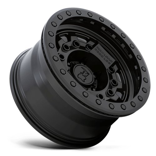 17X8.5 Black Rhino Hard Alloys AVENGER BEADLOCK MATTE BLACK W/ BLACK HARDWARE 5X127
