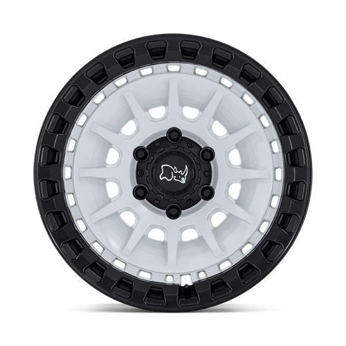 18X9 Black Rhino Hard Alloys BARRAGE GLOSS WHITE ON MATTE BLACK 6X135