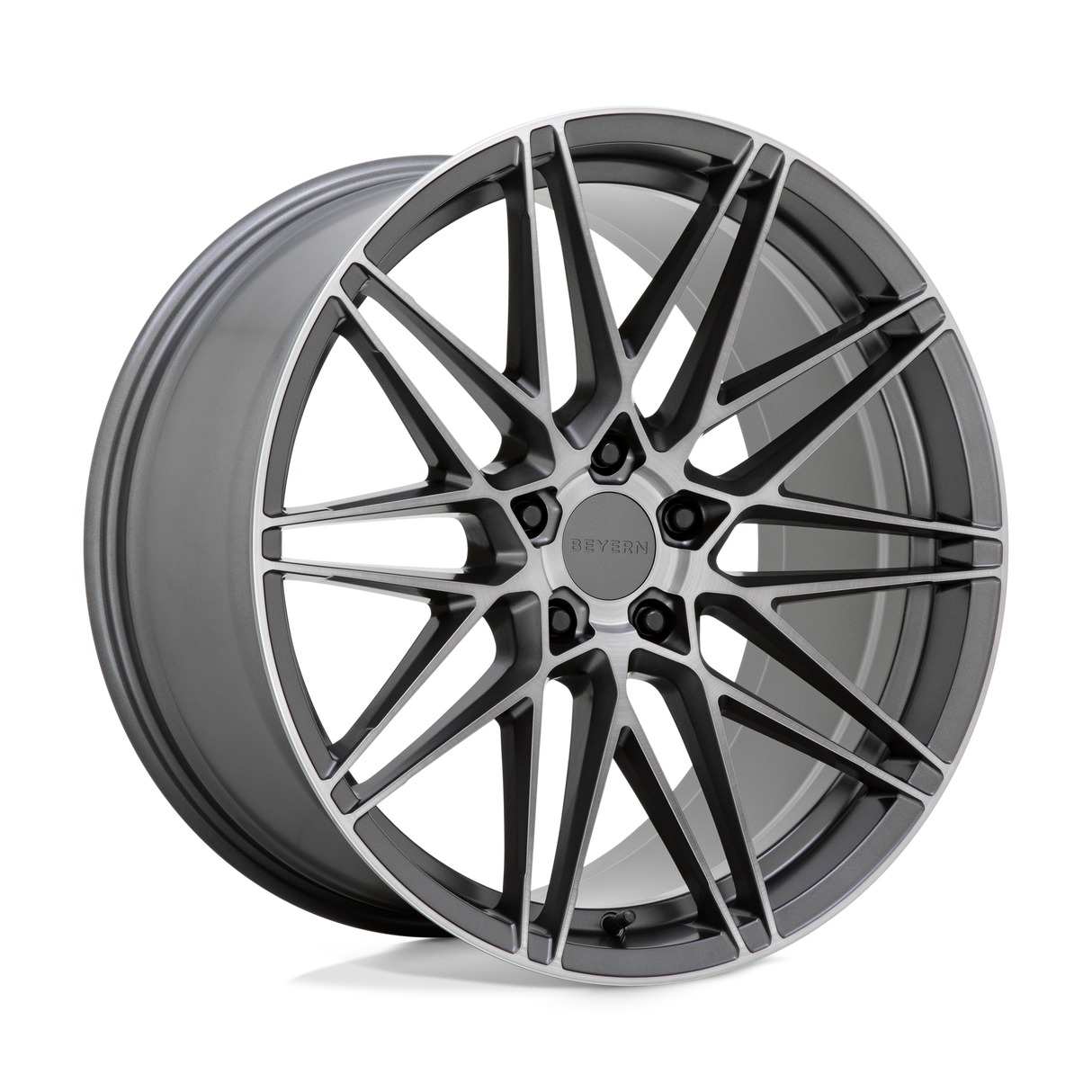 20X10 Beyern DAMON MATTE GUNMETAL W/ BRUSHED FACE 5X120