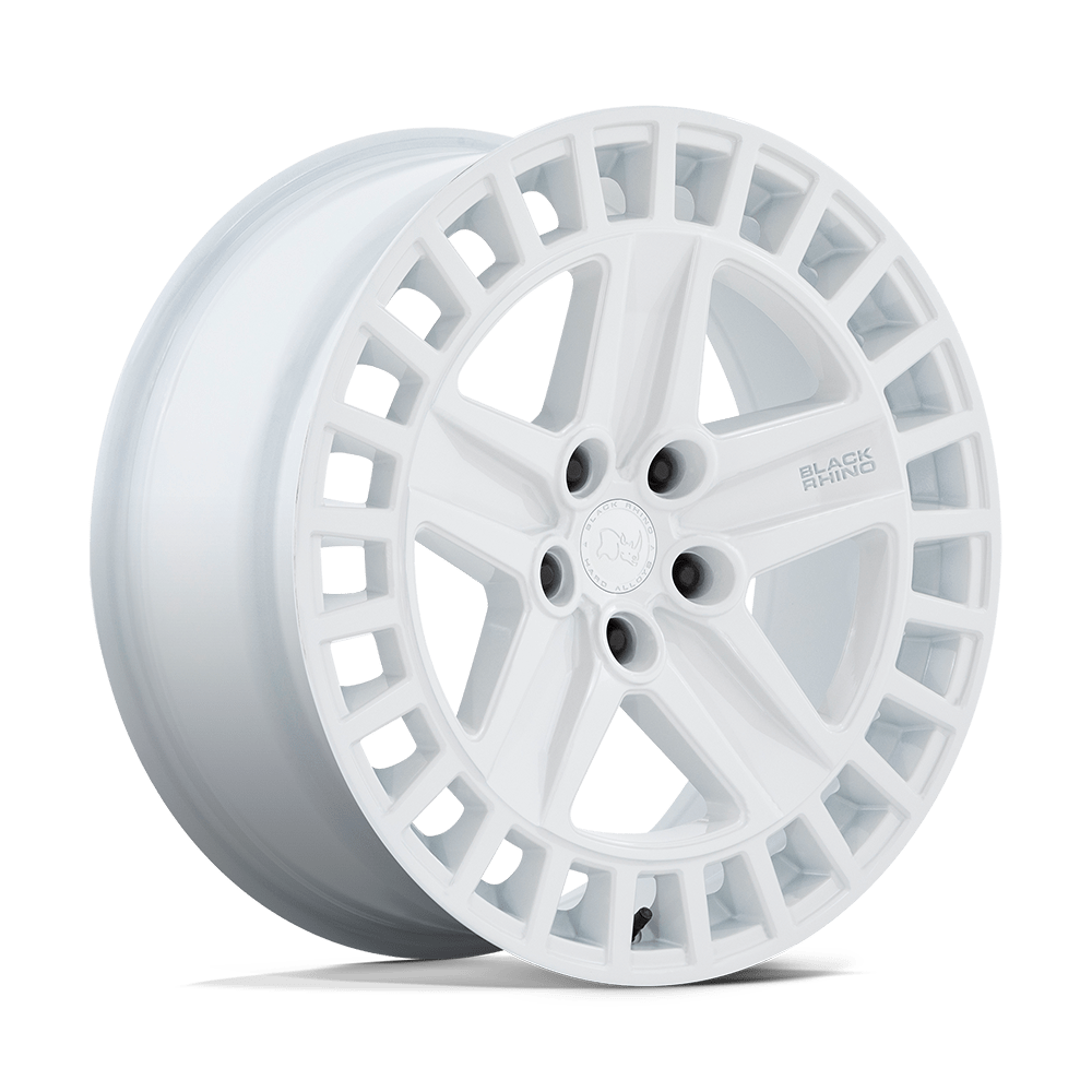20X8.5 Black Rhino Hard Alloys ALSTON GLOSS WHITE 5X120