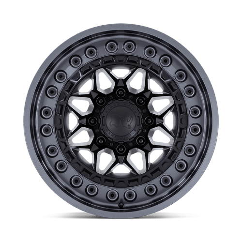 18X9 Black Rhino Hard Alloys ALPHA MATTE BLACK W/ GUNMETAL LIP 6X135