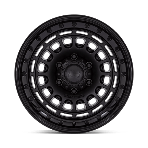 17X9 Black Rhino Hard Alloys BR014 SAHARA MATTE BLACK W/ GLOSS BLACK LIP 6X135