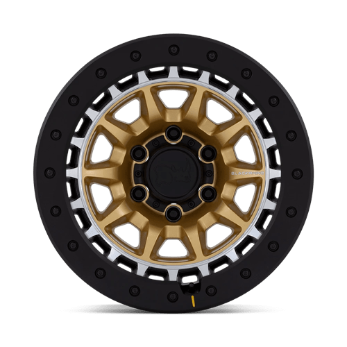 17X8.5 Black Rhino Hard Alloys BR016 TUSK MATTE GOLD W/ MACHINED RING 6X114.3