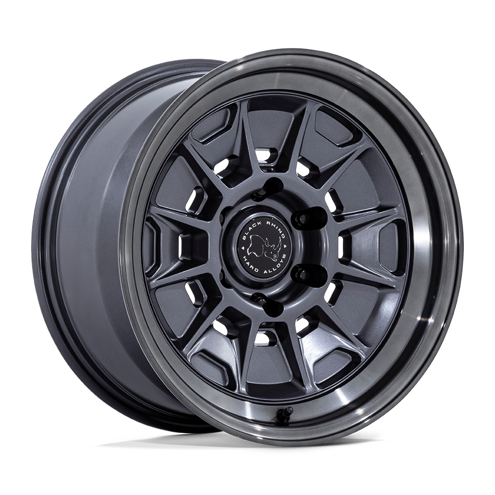 17X9 Black Rhino Hard Alloys BR021 MONDO MATTE GUNMETAL W/ G-GRAY LIP 6X139.7
