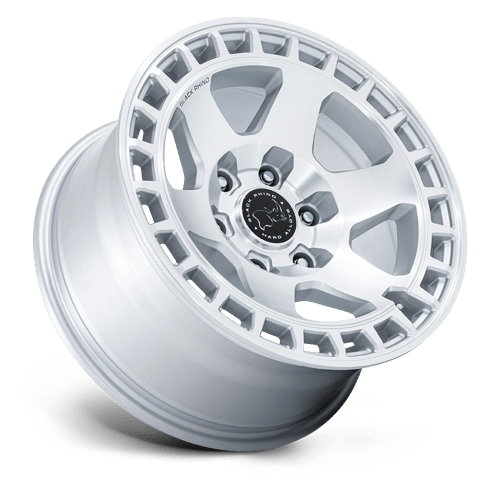 17X9 Black Rhino Hard Alloys BR022 BAHARI GLOSS SILVER W/ MACHINED FACE 5X127
