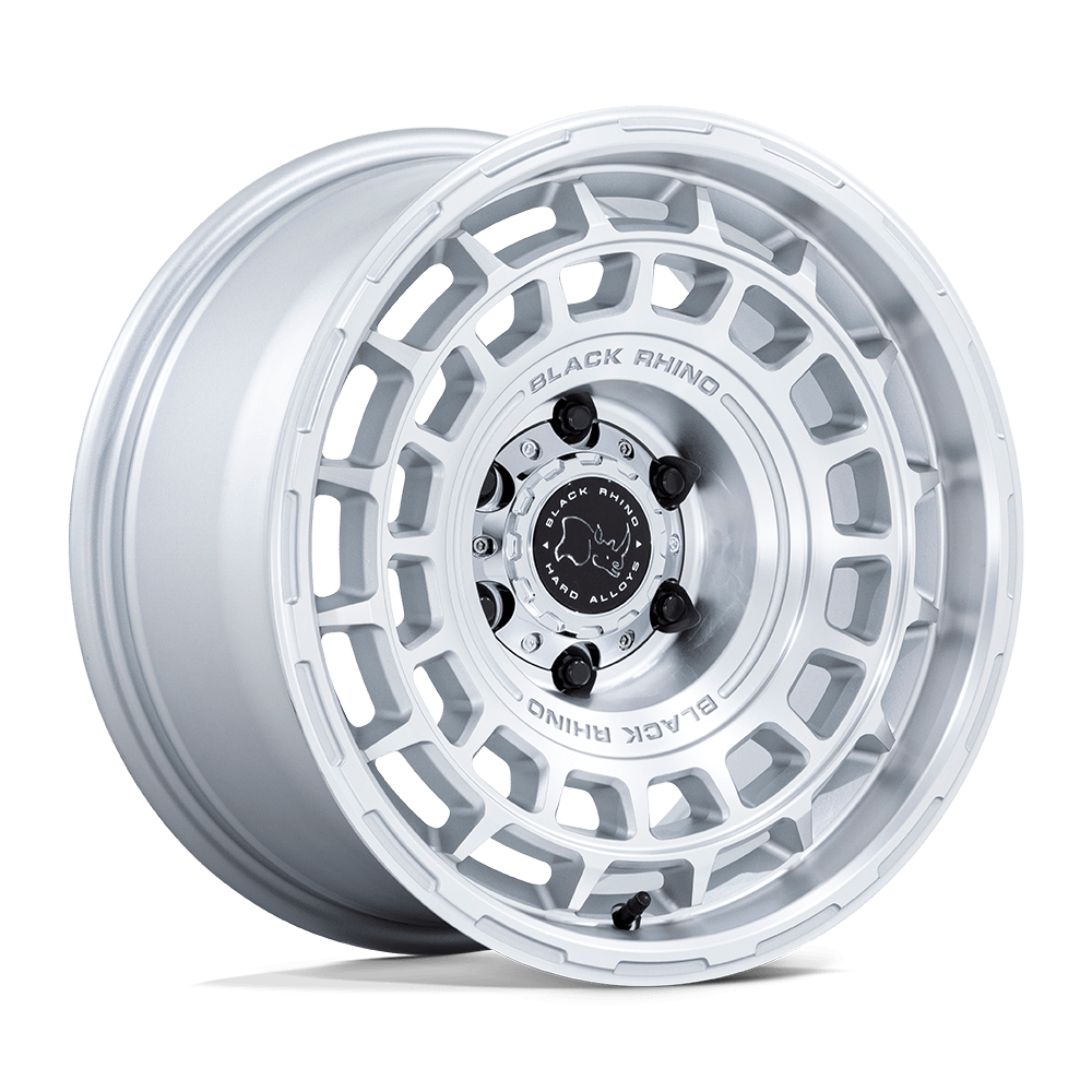 20X8.5 Black Rhino Hard Alloys BR024 AWOL SILVER W/ MACHINED FACE 6X139.7