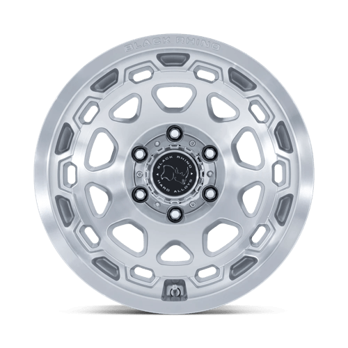 17X8.5 Black Rhino Hard Alloys BR026 CONGO GLOSS SILVER W/ MACHINED FACE 6X135