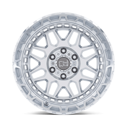 20" Black Rhino Hard Alloys HOLCOMB GLOSS SILVER W/ MIRROR CUT FAC 6X135