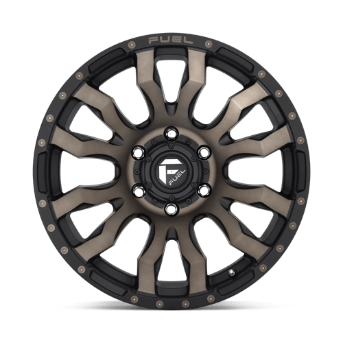 17X9 Fuel 1PC D674 BLITZ RIMS - MATTE BLACK DOUBLE DARK TINT 6X135