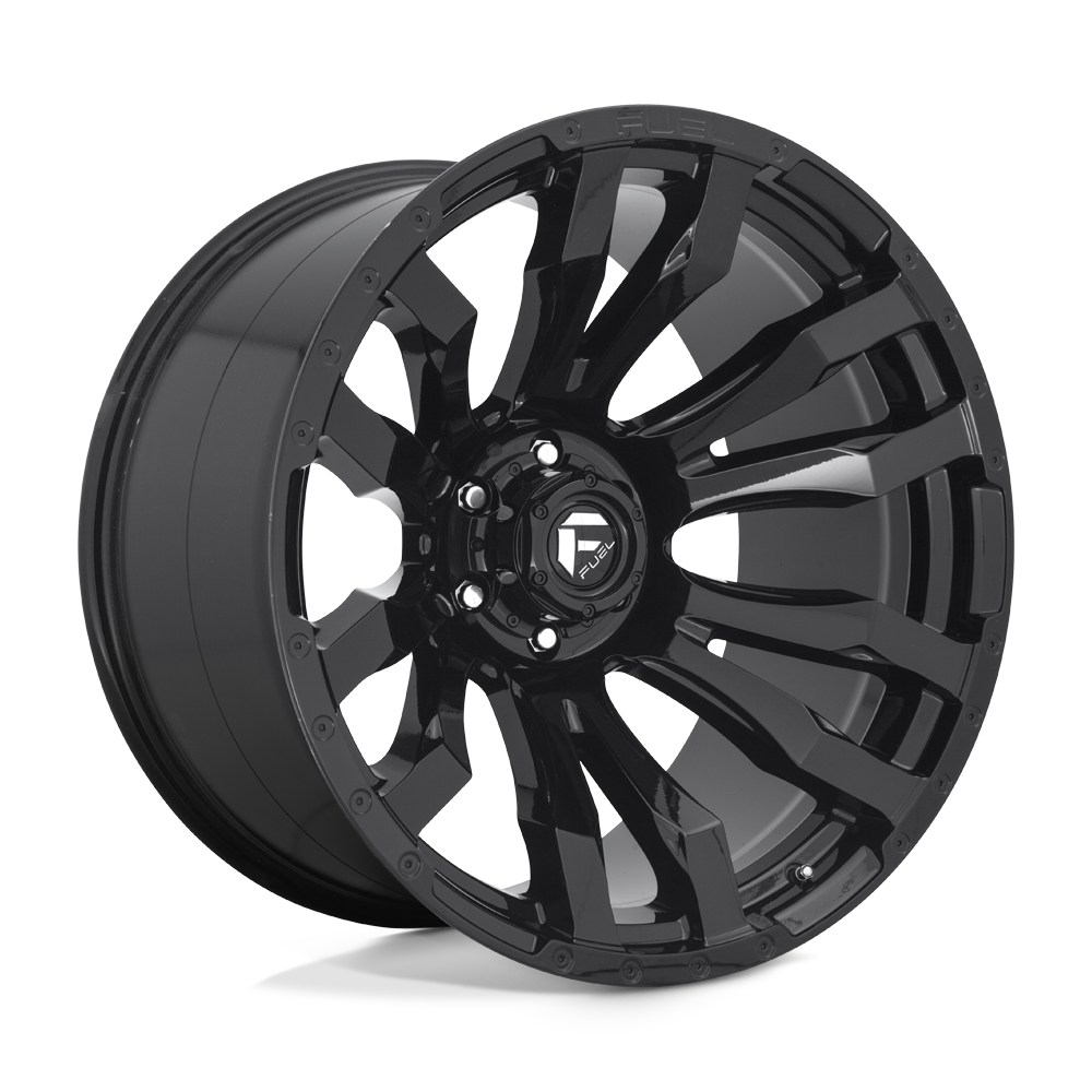 20X10 Fuel 1PC D675 BLITZ RIMS - GLOSS BLACK 6X135