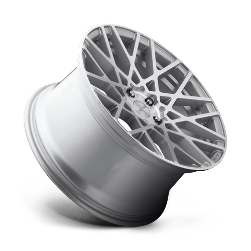 18X8.5 Rotiform R110 BLQ GLOSS SILVER MACHINED 5X114.3