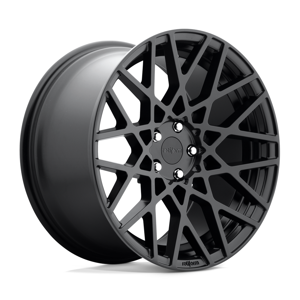 18X8.5 Rotiform R112 BLQ MATTE BLACK 5X112