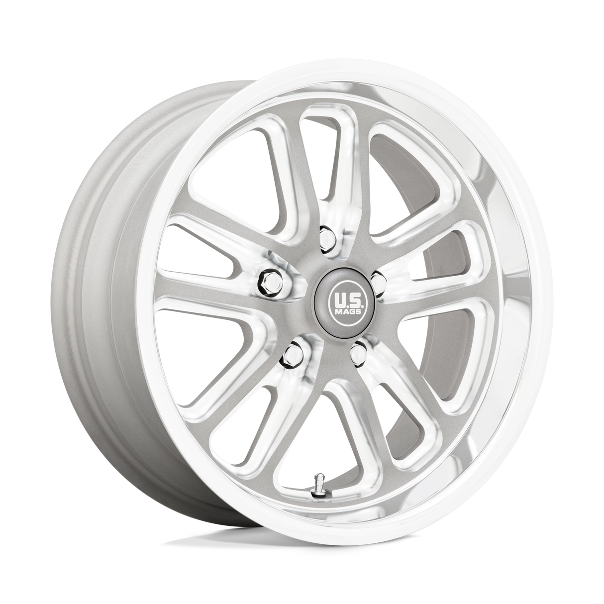 17X7 US Mag 1PC U130 BULLET TEXTURED GUNMETAL W/ MILL EDGE 5X127