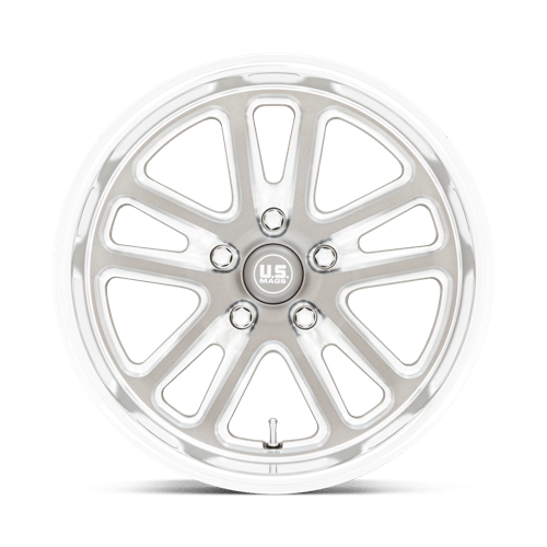 18X9.5 US Mag 1PC U130 BULLET TEXTURED GUNMETAL W/ MILL EDGE 5X114.3