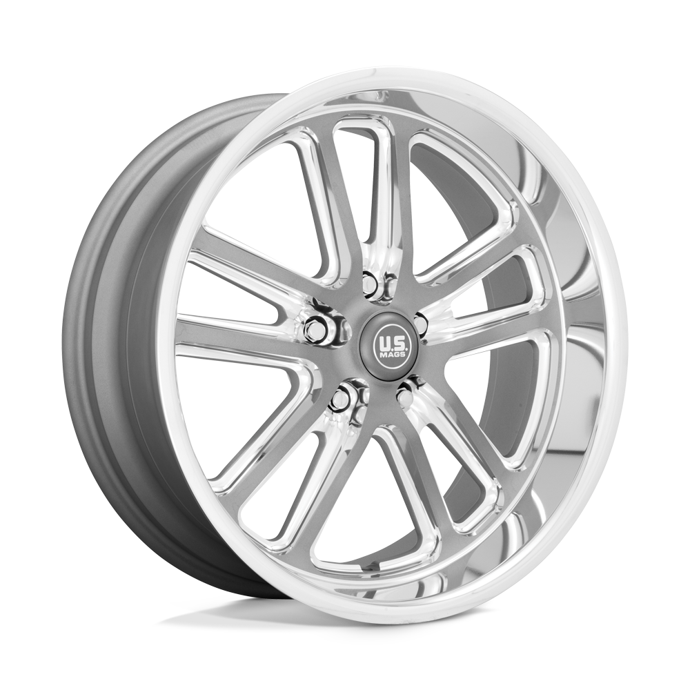20X8 US Mag 1PC U130 BULLET TEXTURED GUNMETAL W/ MILL EDGE 5X114.3