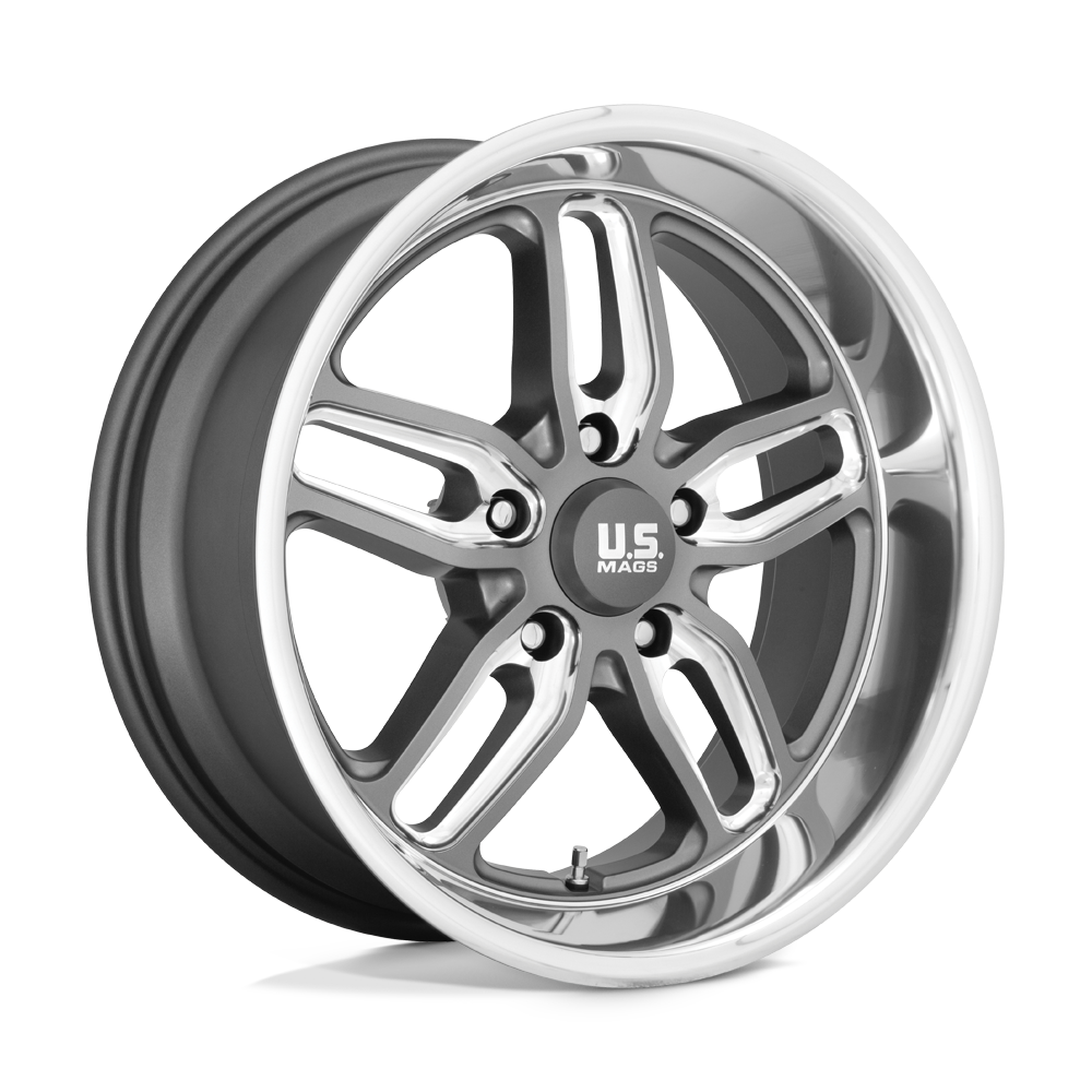 18X8 US Mag 1PC U129 CTEN MATTE GUN METAL MILLED 5X120.65
