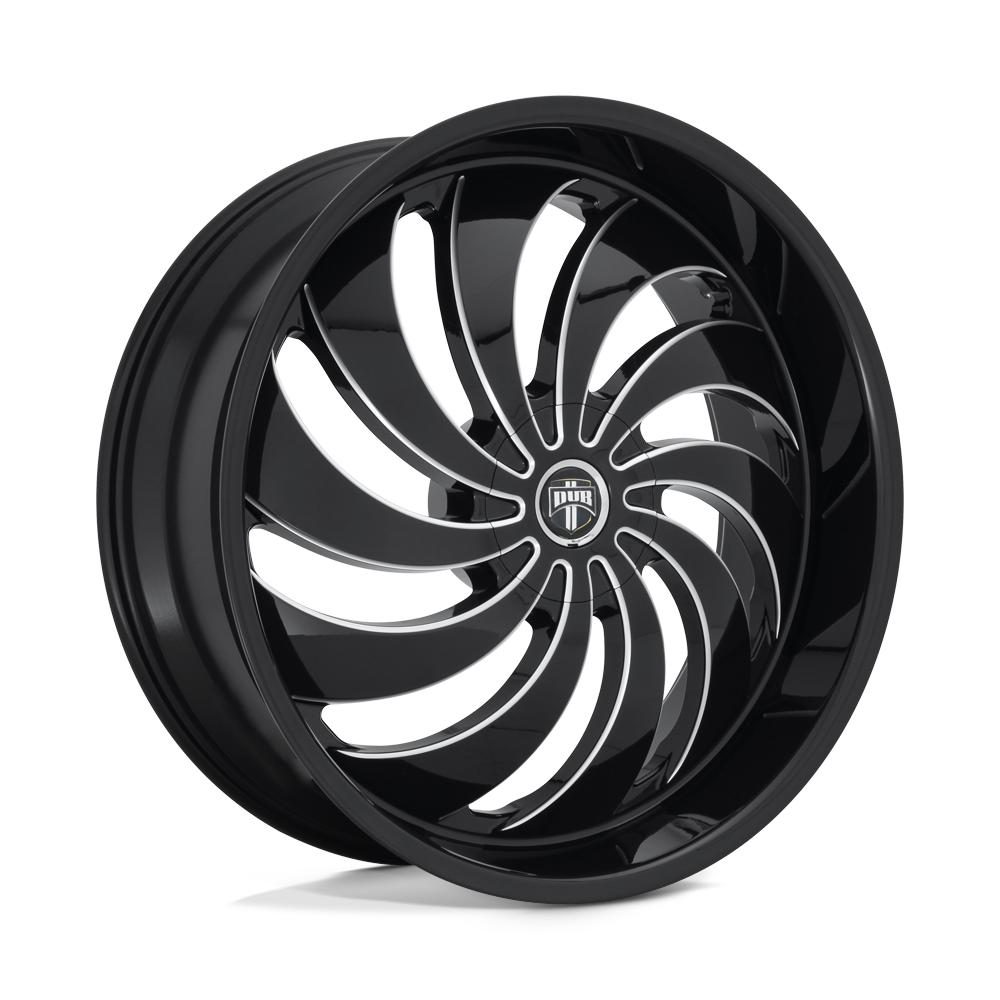 24X9 DUB 1PC S242 COJONES GLOSS BLACK MILLED 5X114.3/5X120