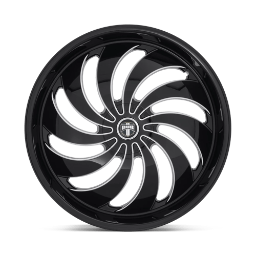 24X10 DUB 1PC S242 COJONES GLOSS BLACK MILLED 5X139.7