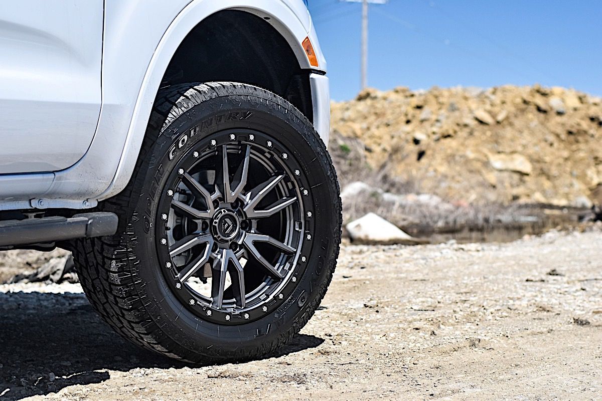 18X9 Fuel 1PC D680 REBEL RIMS - MATTE GUNMETAL BLACK BEAD RING 6X114.3